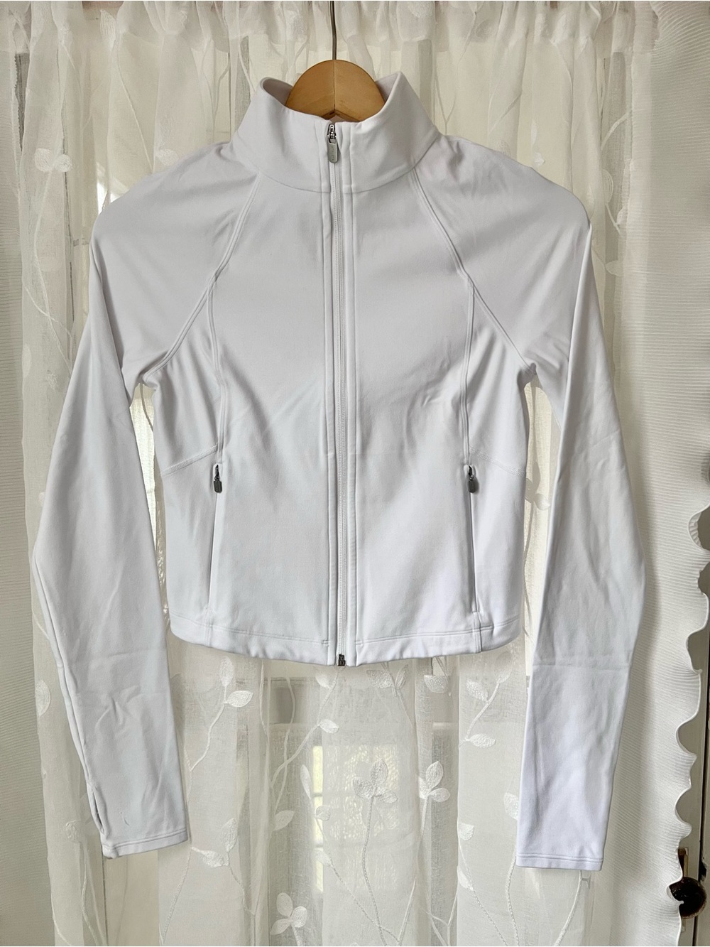 Athleta White Full-Zip Performance Jacket